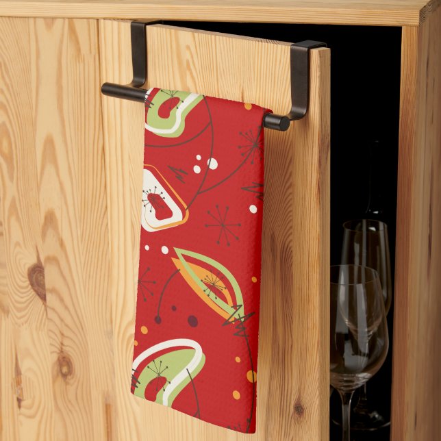 Mid Century Modern Design Kitchen Towel (Thirds Fold)