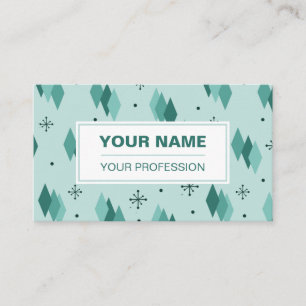 Mid Century Modern Diamonds 'Mint' Business Card