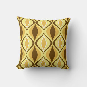 Mid-Century Modern Diamonds, Mustard Gold Cushion