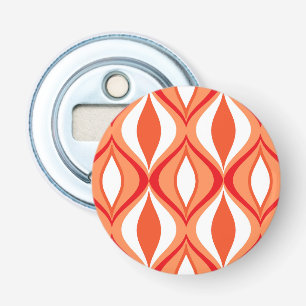 Mid-Century Modern Diamonds, Orange & White Bottle Opener