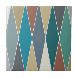 Mid Century Modern Diamonds Tile