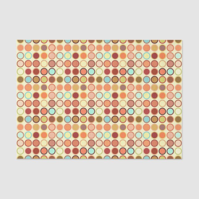 Mid-Century Modern Dots Cream with Multi Neutrals Tissue Paper (Front)
