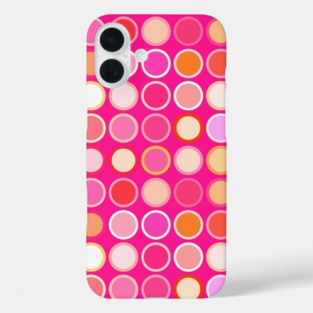 Mid-Century Modern Dots - deep pink & multi Case-Mate iPhone Case (Back)