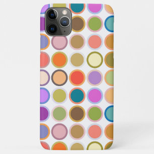 Mid-Century Modern Dots, Multi Colours on White Case-Mate iPhone Case
