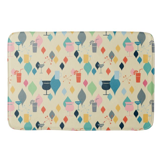 Mid Century Modern Drinks Bath Mat (Front)