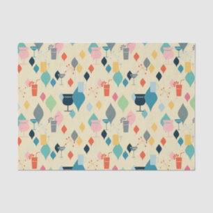 Mid Century Modern Drinks Tissue Paper