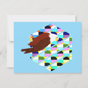 Mid Century Modern Eagle Postcard