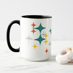 Mid Century Modern Eames Atomic Era Starbursts  Mug