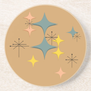 Mid Century Modern Eames Atomic Starbursts Custom Coaster