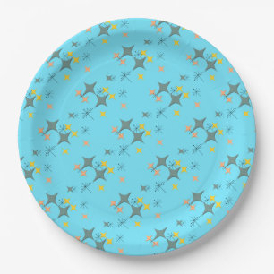 Mid Century Modern Eames Atomic Starbursts Custom Paper Plate