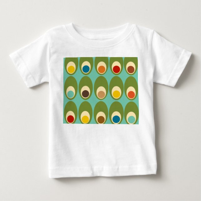 Mid-Century Modern Eggs Baby T-Shirt (Front)