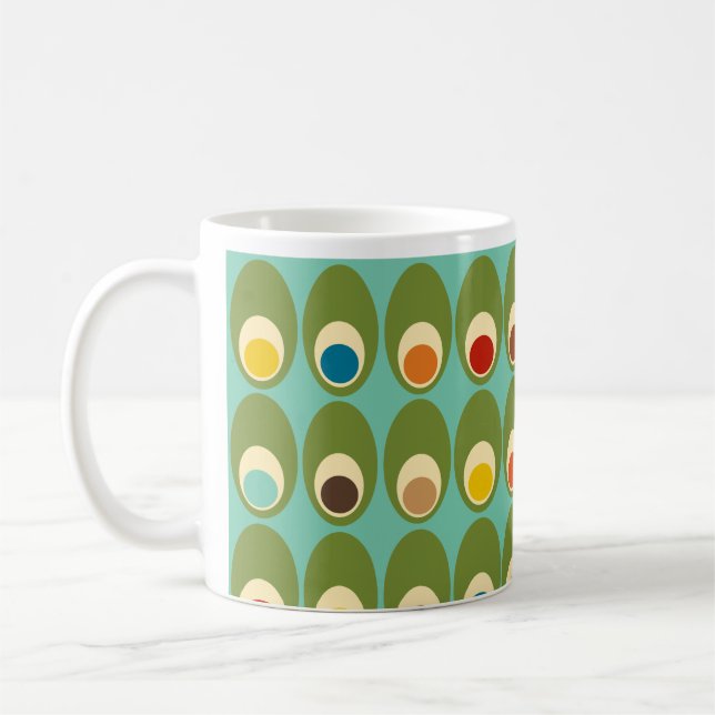Mid-Century Modern Eggs  Coffee Mug (Left)