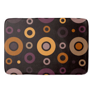 Mid-Century Modern Fall Geometric   Bath Mat