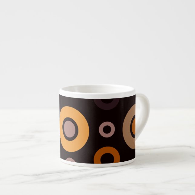 Mid-Century Modern Fall Geometric   Espresso Cup (Front Right)
