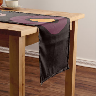 Mid-Century Modern Fall Geometric   Short Table Runner