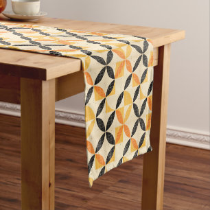 Mid Century Modern Fall  Short Table Runner