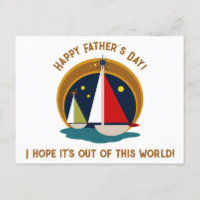 Mid Century Modern Father’s Day Retro Sailboats