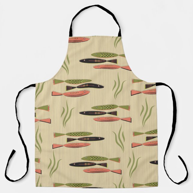 Mid Century Modern Fish Apron (Front)