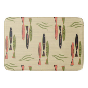 Mid Century Modern Fish Bath Mat