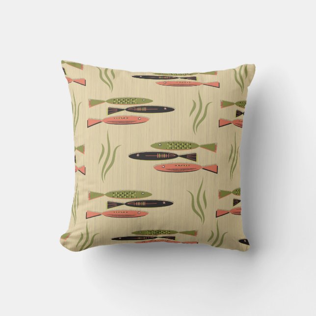 Mid Century Modern Fish Cushion (Front)