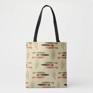 Mid Century Modern Fish Tote Bag