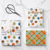 Mid Century Modern Floral Birthday