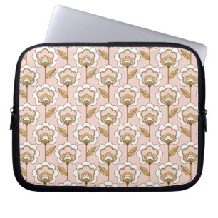 Mid-Century Modern Floral Pattern Laptop Sleeve