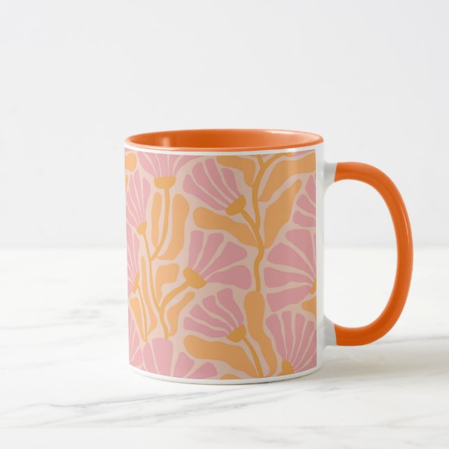 Mid Century Modern Floral Pattern Mug (Right)