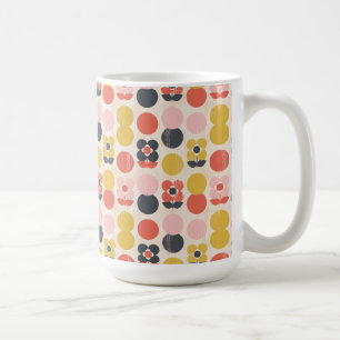 Mid-Century Modern Flower Pattern Coffee Mug