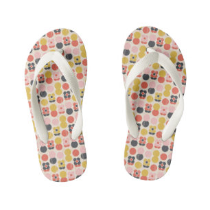 Mid-Century Modern Flower Pattern Kid's Jandals