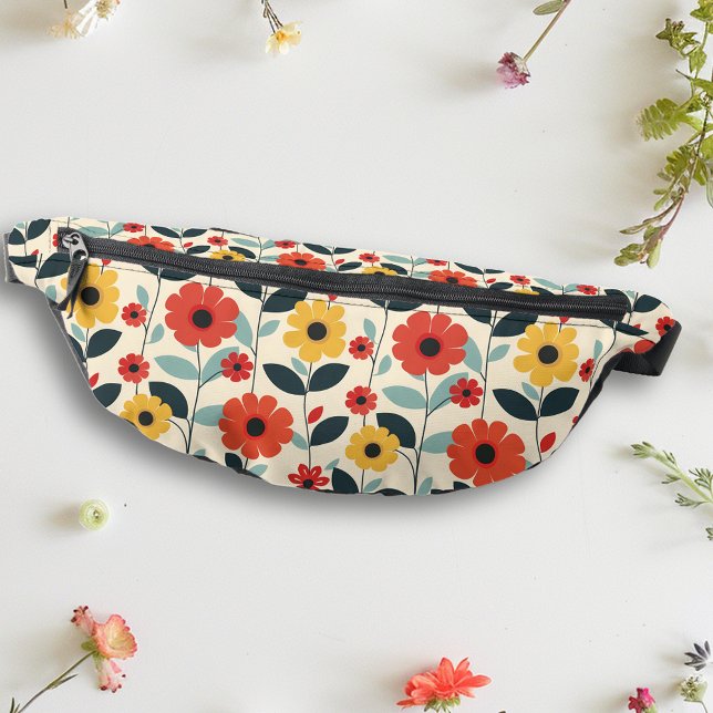 Mid Century Modern Flowers  Bum Bags (Creator Uploaded)