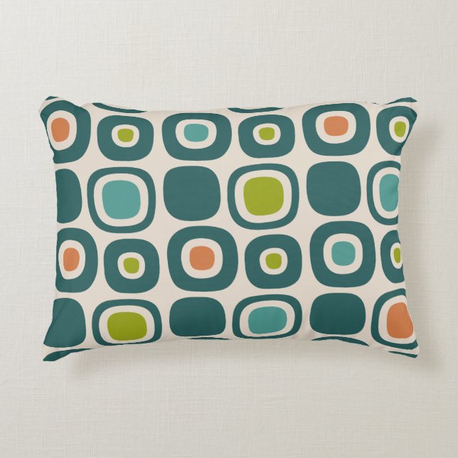 Mid Century Modern Garden Path Pattern Decorative Cushion (Front)