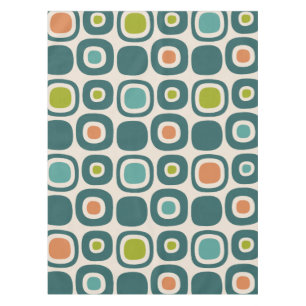 Mid Century Modern Garden Path Pattern Tablecloth
