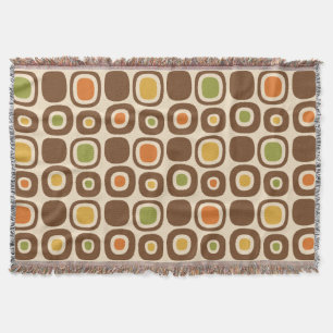 Mid Century Modern Garden Path Pattern Throw Blanket