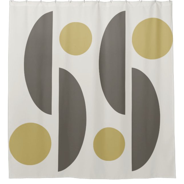 Mid Century Modern Geo Abstract 05 Shower Curtain (Front)