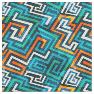 Mid Century Modern Geo Abstract Fabric