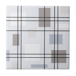 Mid Century Modern Geometric 16 Tile