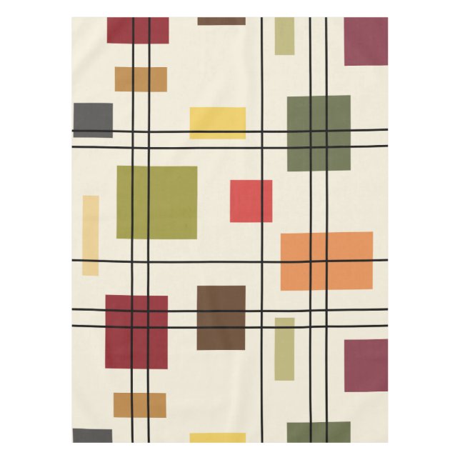 Mid Century Modern Geometric 1 Tablecloth (Front)