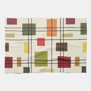 Mid Century Modern Geometric 1 Tea Towel
