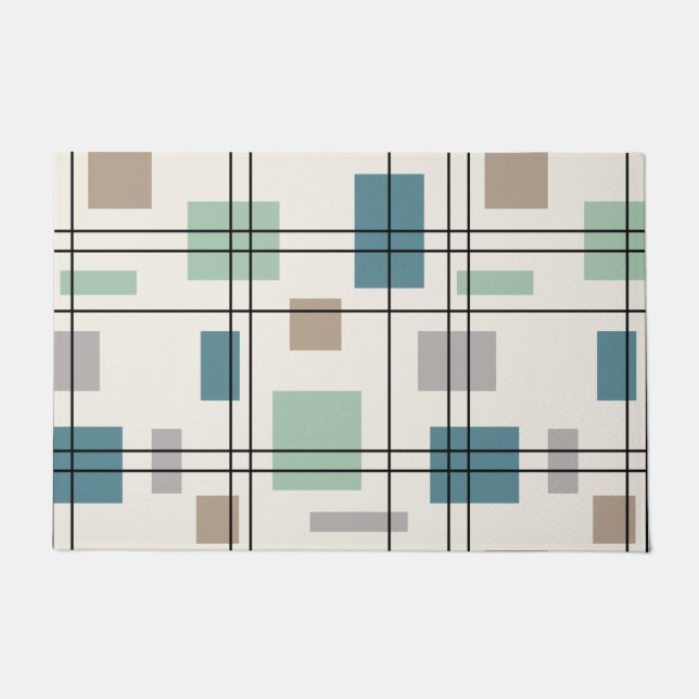 Mid Century Modern Geometric 2 Doormat (Front)