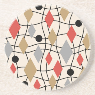 Mid Century Modern Geometric Abstract Coaster