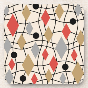 Mid Century Modern Geometric Abstract Coaster