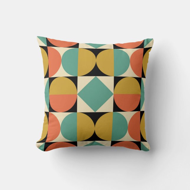 Mid Century Modern Geometric Abstract Cushion (Front)