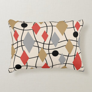Mid Century Modern Geometric Abstract Decorative Cushion