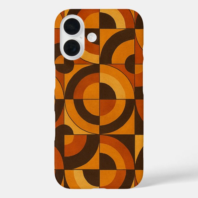 Mid Century Modern Geometric Abstract Pattern Case-Mate iPhone Case (Back)