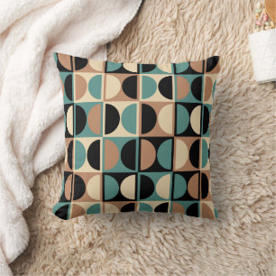 Mid Century Modern Geometric Abstract Pattern Cushion