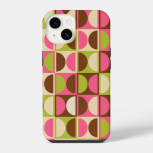 Mid Century Modern Geometric Abstract Pattern iPhone 14 Case