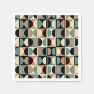 Mid Century Modern Geometric Abstract Pattern Napkin