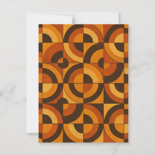 Mid Century Modern Geometric Abstract Pattern Postcard