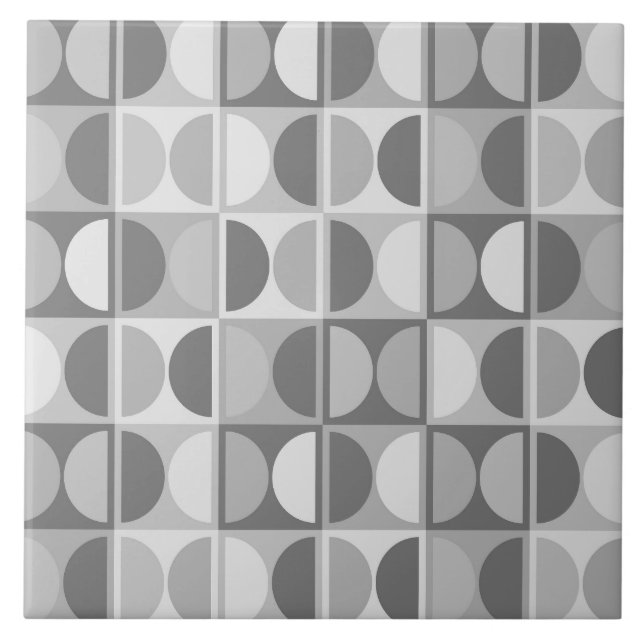 Mid Century Modern Geometric Abstract Pattern Tile (Front)